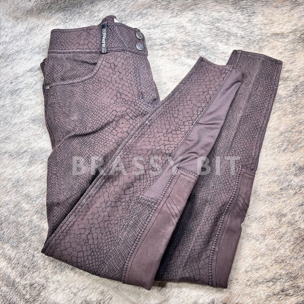 Romfh Snakeskin Pattern Knee Patch Riding Breeches - image 1